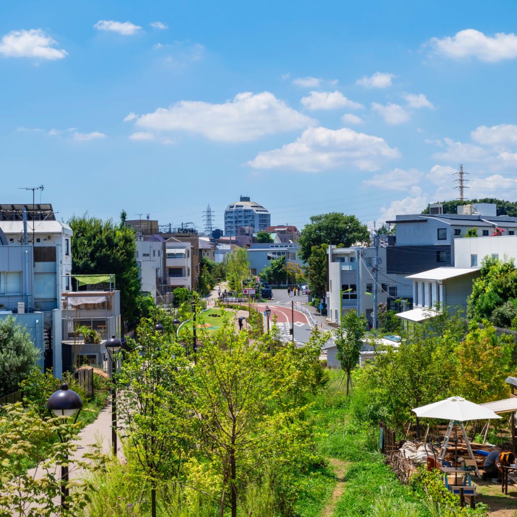 外の風景を室内に取り込む